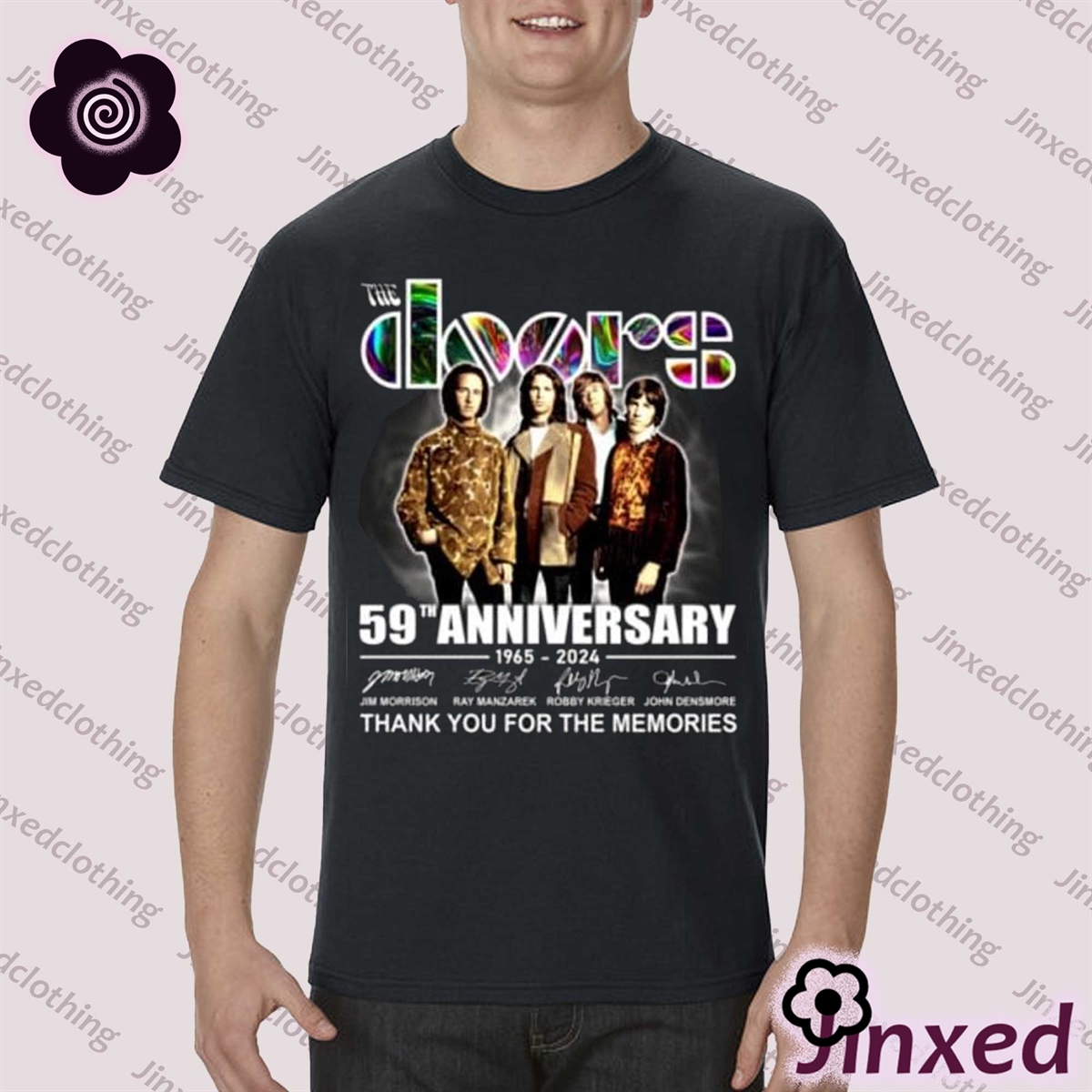 The Doors 59th Anniversary 1965-2024 Thank You For The Memories Unisex T-shirt 